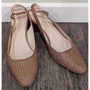 Loeffler Randall Martine Woven Slingback Heels Size 9